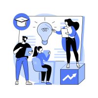 professional teacher illustration Instructori nostri IT - Kids4IT